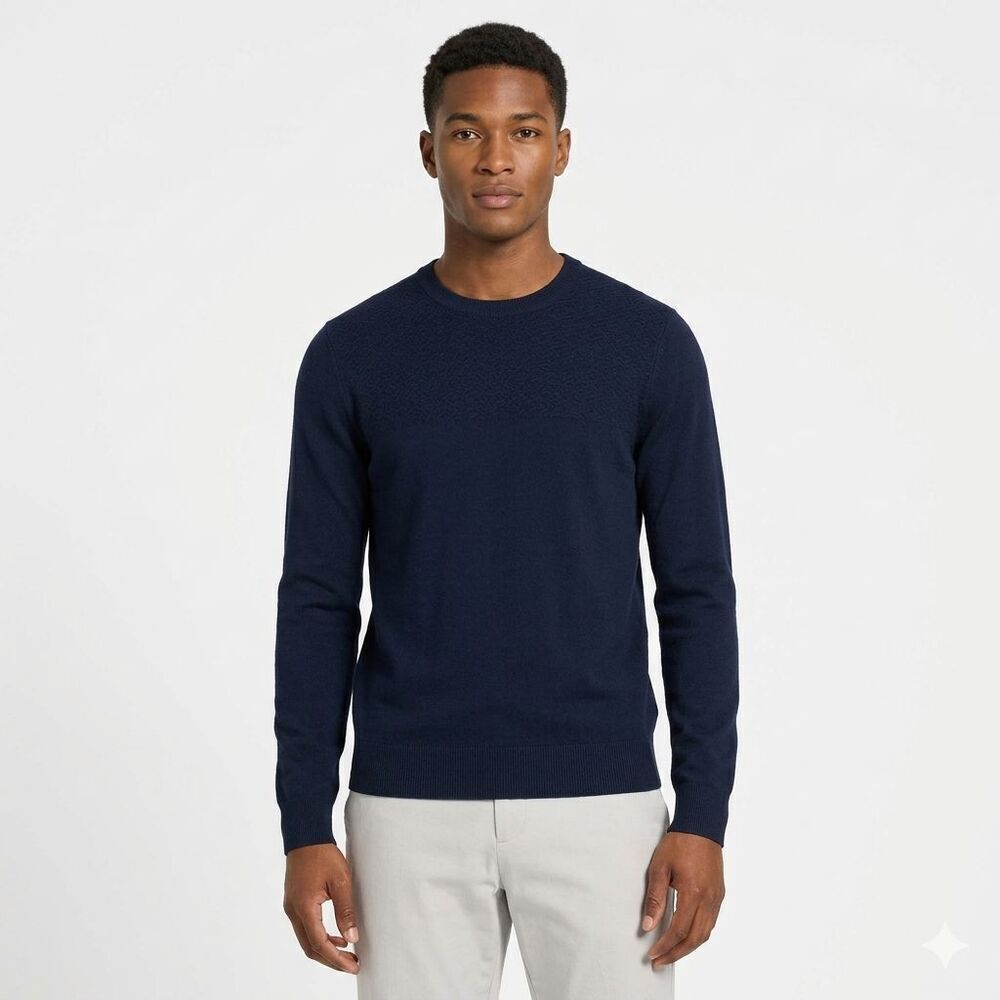 Ted Baker Mens Black Textured Knit Sweater Premium Classic New